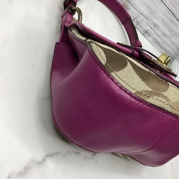 VINTAGE Y2K COACH HAND BAG‎ POPPY MINI WILLIS SIGNATURE CROSSBODY SHOULDER PURSE - Picture 12 of 16